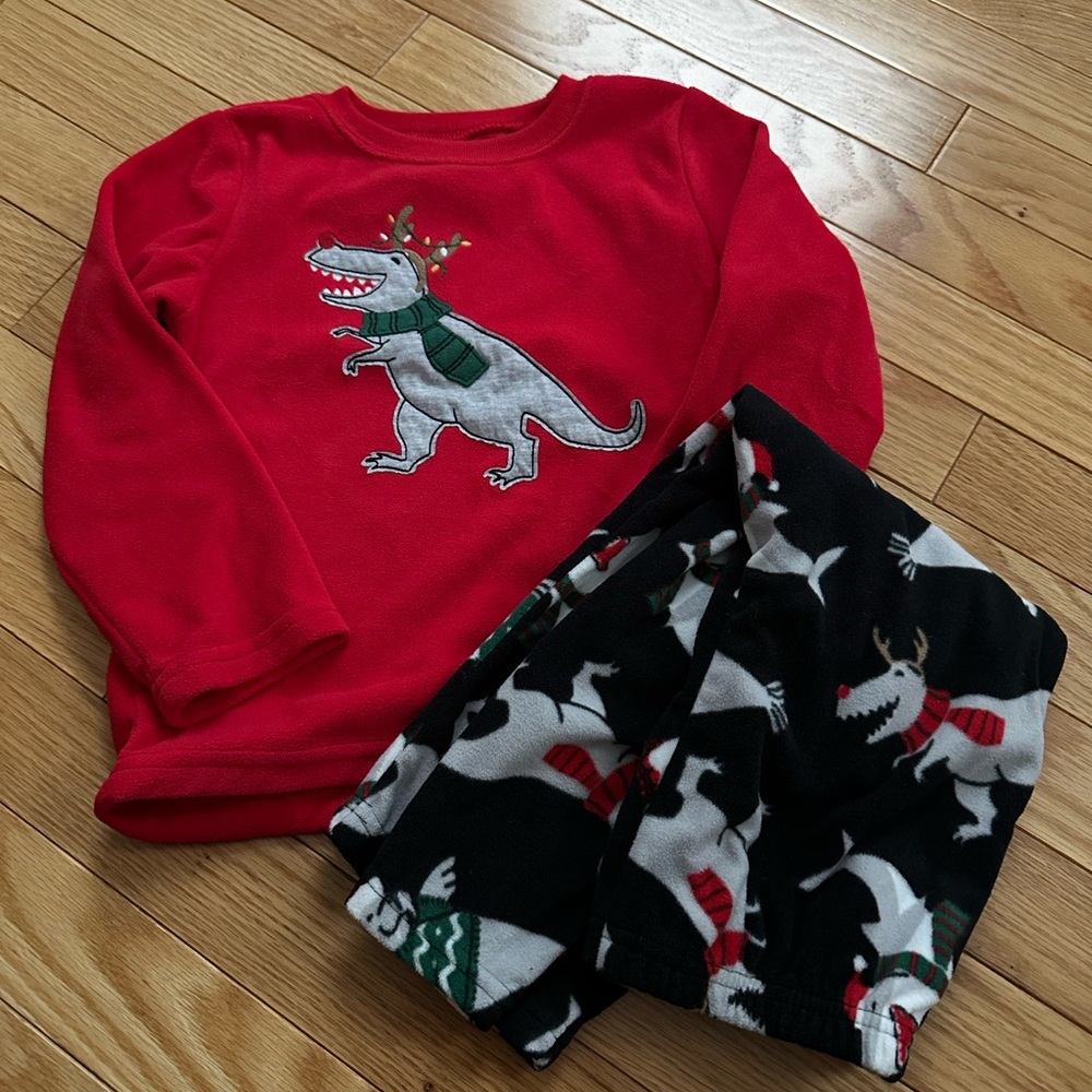 Dinosaur Christmas pajamas